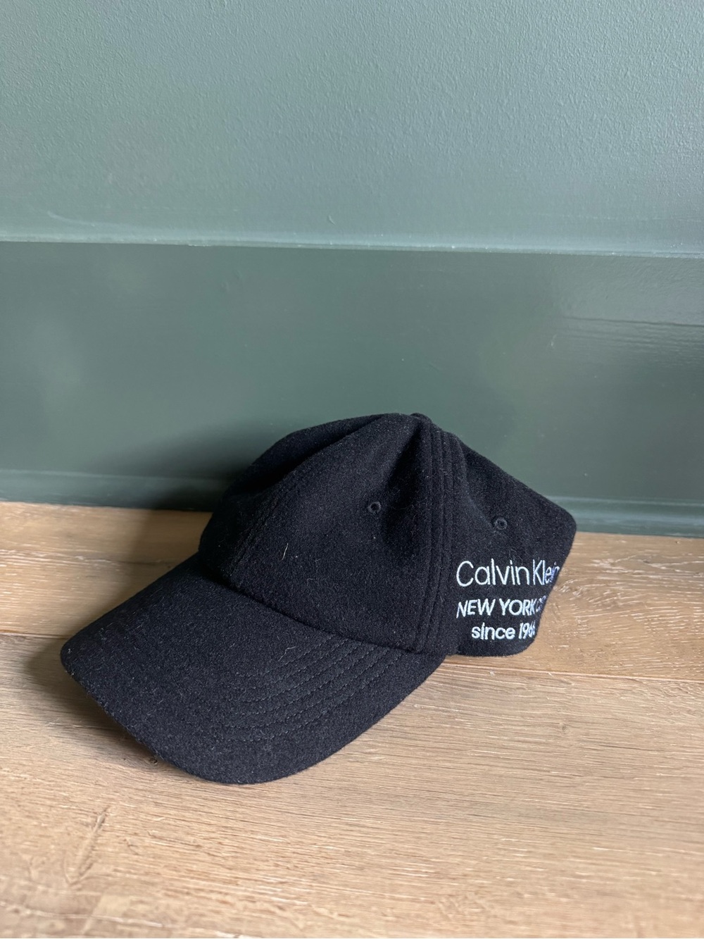 Calvin Klein Black Baseball Cap with White Logo